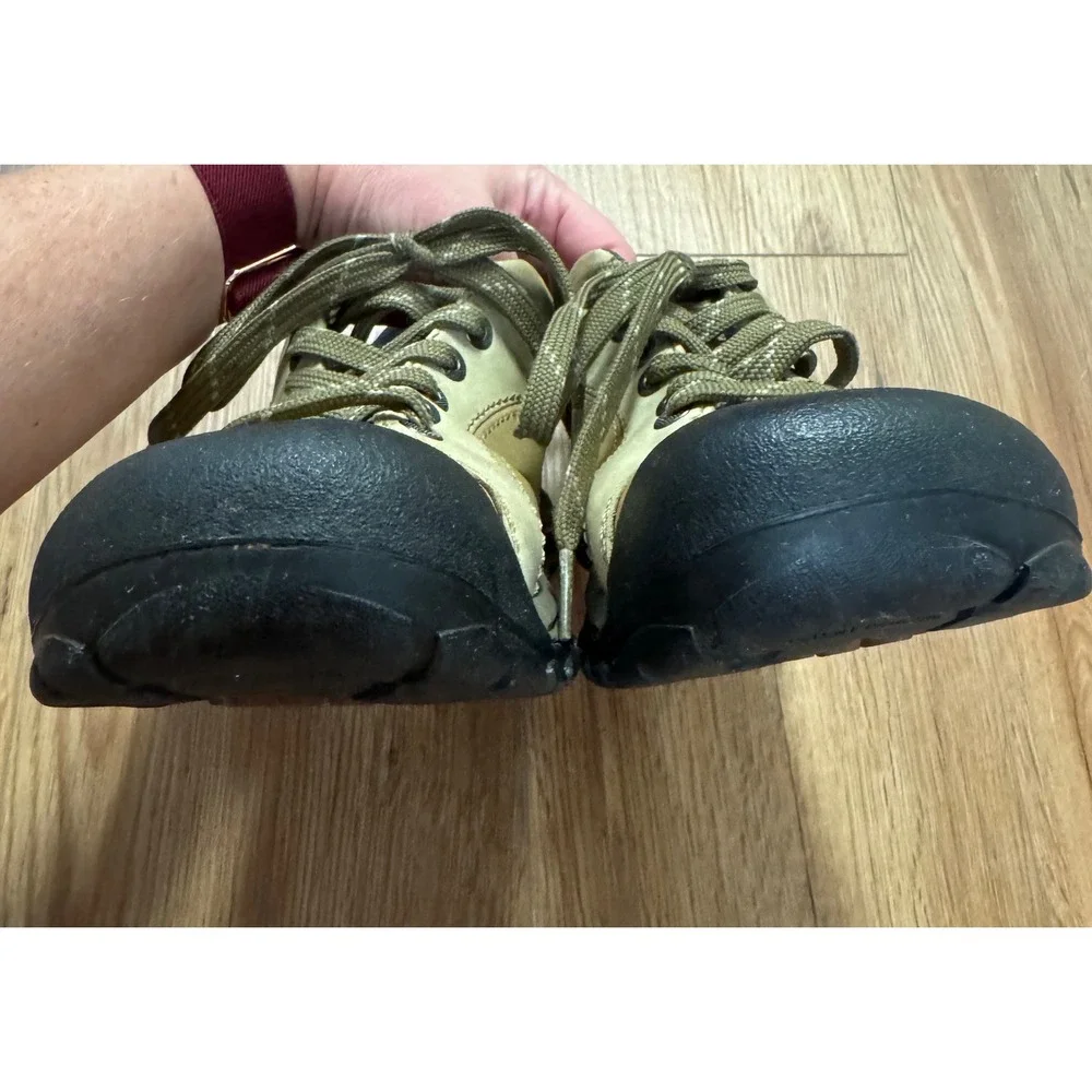 Keen Briggs Tan Beige Leather Lace Up Walking Shoes Womens Size 6.5